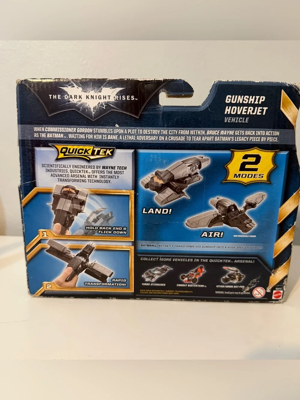 DC Comics The Dark Knight Rises QuickTek Gunship Hoverjet